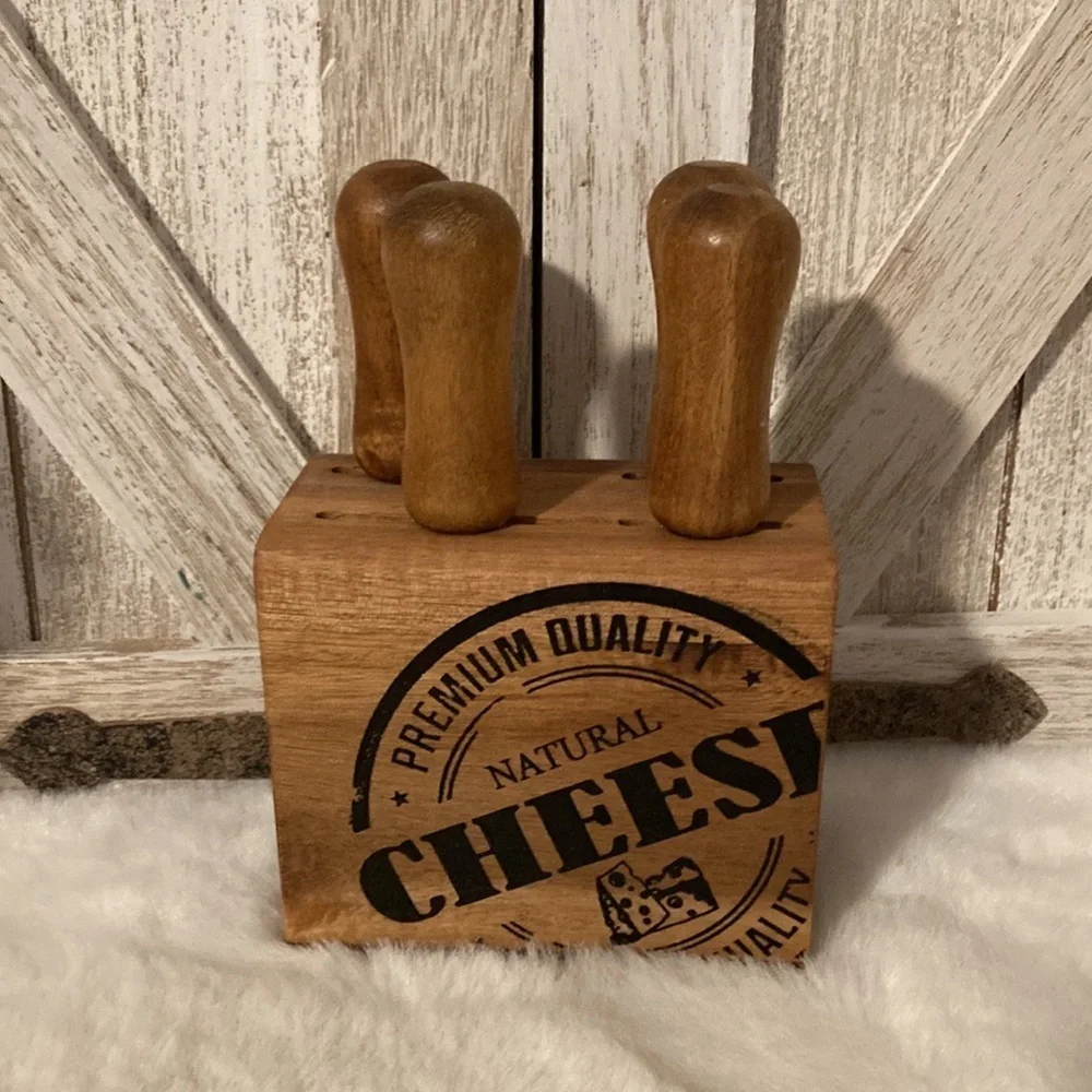 Wooden Cheese Knife Set